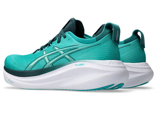 Asics Mens Gel-Nimbus 27 | Wave Teal/Saxon Green