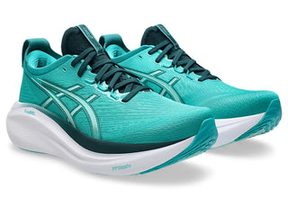 Asics Mens Gel-Nimbus 27 | Wave Teal/Saxon Green