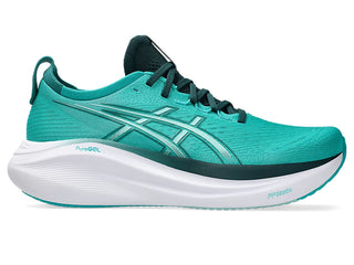 Asics Mens Gel-Nimbus 27 | Wave Teal/Saxon Green