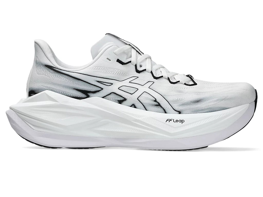 Asics Mens Superblast 3 | White/Black – Taskers Sports