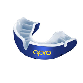 OPRO Gold Self Fit Junior Mouthguard | Blue/Pearl