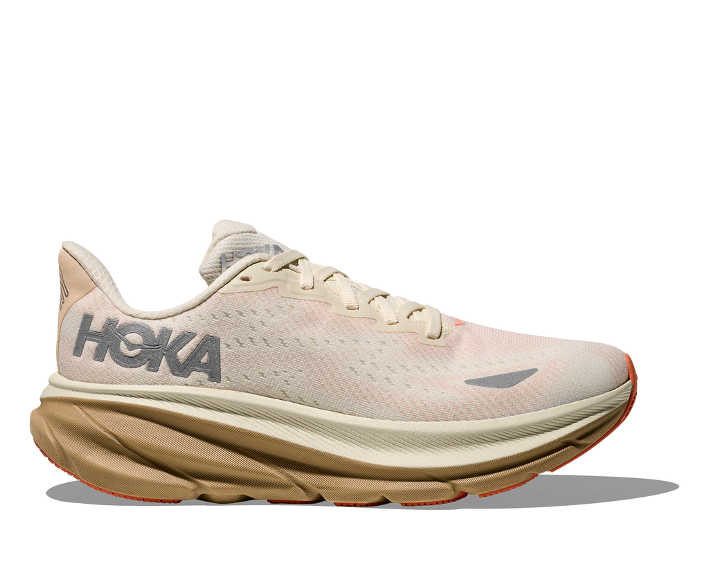 Hoka Womens Clifton 9 Goretex | Eggshell/Khaki – Taskers Sports