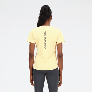 New Balance Womens AT N-Vent Tee | Solar Flare