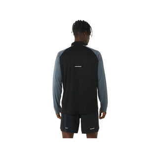 Asics Mens Icon Long Sleeved 1/2 Zip | Performance Black/Carrier Grey