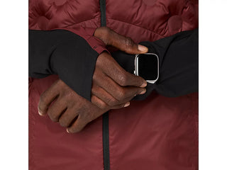 Asics Mens Road Winter Jacket | Dark Red Planet