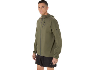 Asics Mens Fujitrail Elite Waterproof Jacket | Mantle Green