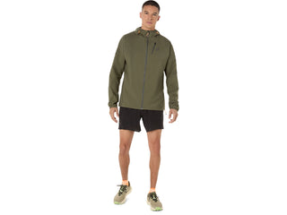 Asics Mens Fujitrail Elite Waterproof Jacket | Mantle Green