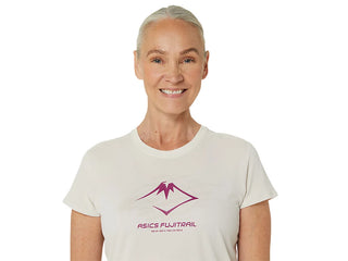 Asics Womens Fujitrail Logo SS Tee | Birch