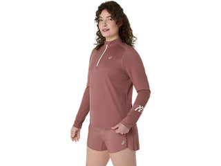 Asics Icon 1/2 Zip Top | Rubble Red