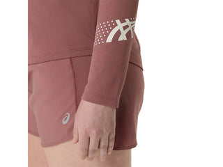 Asics Icon 1/2 Zip Top | Rubble Red