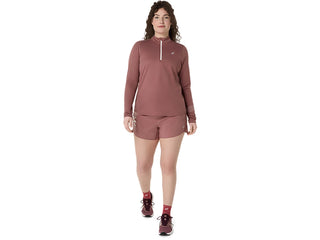 Asics Icon 1/2 Zip Top | Rubble Red