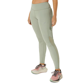 Asics Womens Icon Tight | Olive Grey/Mantle Green