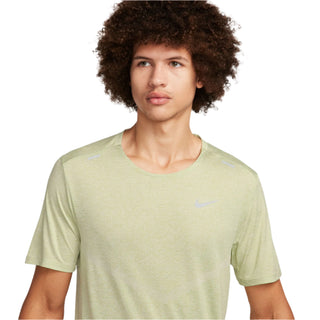 Nike Mens Dri-FIT Rise 365 SS Tee | Olive Aura/ Heathered/ Reflective Silver