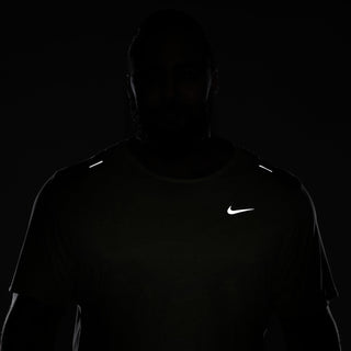 Nike Mens Dri-FIT Rise 365 SS Tee | Olive Aura/ Heathered/ Reflective Silver