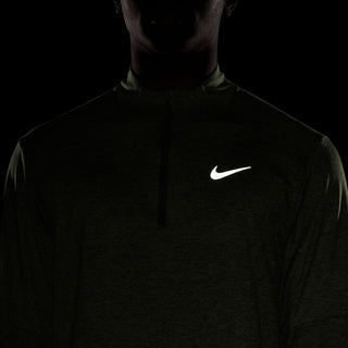 Nike Mens Dri-FIT 1/2-Zip Running Top | Olive Aura/Sea Glass/Reflective Silver