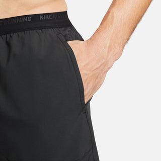 NIKE MENS DRI-FIT STRIDE 7" BRIEF LINED SHORTS | BLACK/REFLECTIVE SILVER