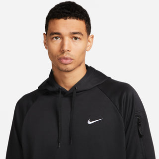 Nike Mens Therma-FIT Hooded Pullover | Black/White