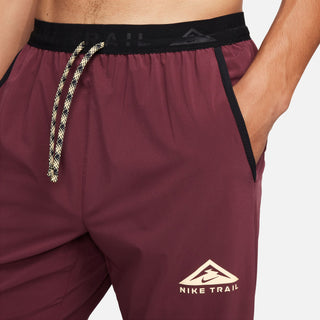 Nike Mens Trail Dawn Range Dri-FIT Running Pants | Night Maroon/Black