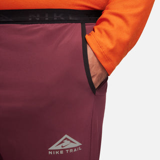 Nike Mens Trail Dawn Range Dri-FIT Running Pants | Night Maroon/Black