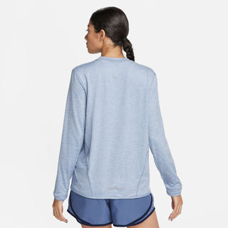 Nike Womens Dri-FIT Swift Element UV Running Top | Light Armoury Blue/Reflective Silver