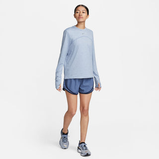 Nike Womens Dri-FIT Swift Element UV Running Top | Light Armoury Blue/Reflective Silver