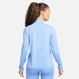 Nike Womens Dri-FIT Swoosh 1/4 Zip | Polar/Diffused Blue