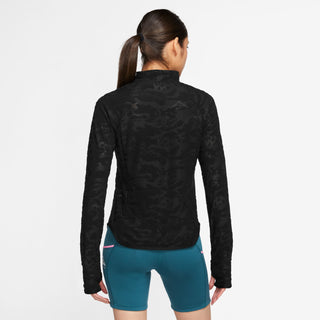 Nike Women's Dri-FIT 1/4-Zip Mid Layer Trail Top | Black / Smoke Grey