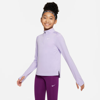 Nike Kids Dri-FIT Long Sleeve 1/2 Zip | Hydrangeas/White
