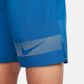 Nike Mens Challenger Flash Dri-FIT 5" Brief Lined Shorts | Court Blue/Black/Reflective Silver