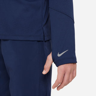 Nike Kids Multi Dri-FIT UV Long-Sleeved 1/2 Zip | Midnight Navy/Reflective Silver
