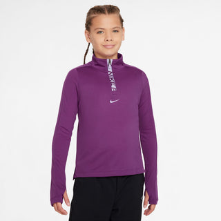 Nike Kids Dri-FIT Long-Sleeve 1/2 Zip | Violet/Hydrangeas