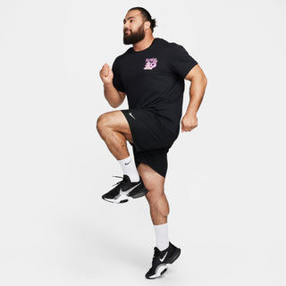Nike Mens Dri-FIT Fitness Graphic Tee | Black