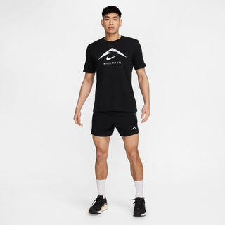 Nike Mens Dri-FIT Trail Running Logo Tee | Black/Football Grey