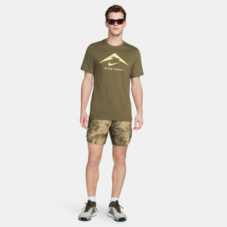 Nike Mens Dri-FIT Trail Running Logo Tee | Medium Olive
