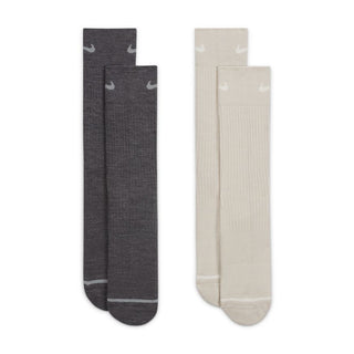 Nike Everyday Wool Crew Cushioned Socks 2PK | Grey/White