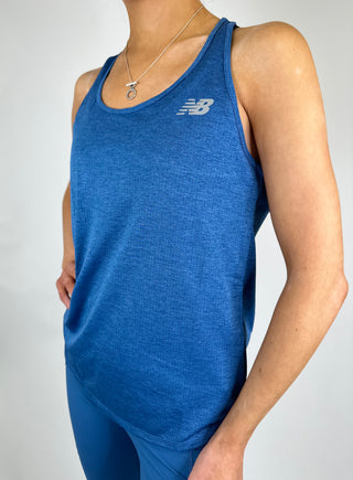 New Balance Womens Athletic Tank | Blue Agate Heather
