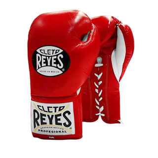 Cleto Reyes Leather Contest Gloves Lace | Red