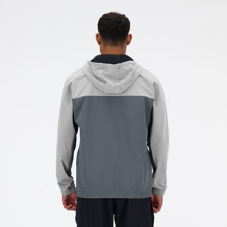 New Balance Mens Woven Full Zip Jacket | Graphite Grey