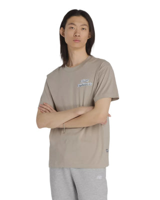New Balance Mens Chrome Runner T-Shirt | Arid Stone