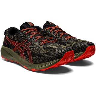 ASICS MENS FUJI LITE 3 | MANTLE GREEN/CHERRY TOMATO - Taskers Sports