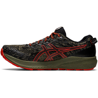 ASICS MENS FUJI LITE 3 | MANTLE GREEN/CHERRY TOMATO - Taskers Sports