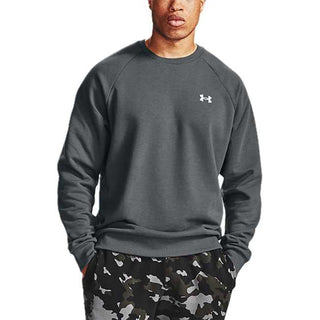 UNDER ARMOUR RIVAL COTTON CREW TOP | GREY - Taskers Sports