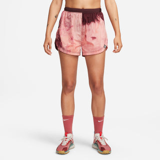 Nike Womens Mid Rise 3" Trail Shorts | Ember Glow/Burgundy Crush