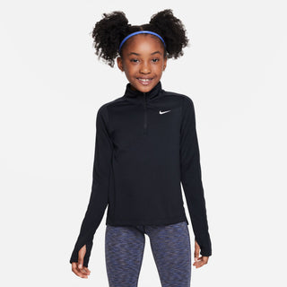 Nike Kids Dri-FIT Long Sleeve 1/2 Zip | Black/White