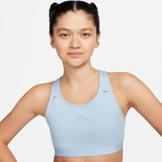 Nike Womens Trail On The Run Sports Bra | Light Armory Blue/Ashen Slate