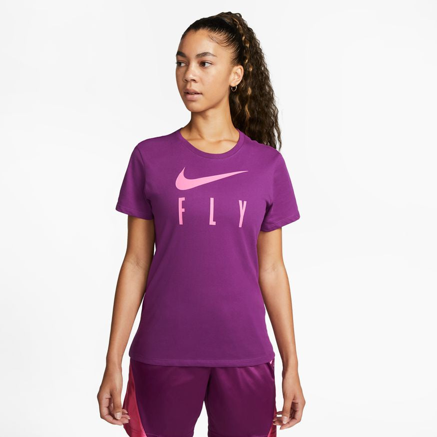 purple pink nike shirt