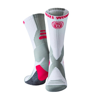 Suzi Wong X SOLE Boxing Socks | White/Neon Pink