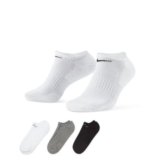 Nike Everyday Cushioned Training No-Show Socks 3PK | Multi Colour