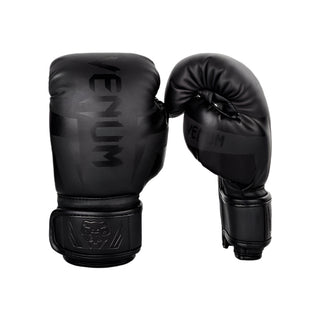 VENUM ELITE KIDS BOXING GLOVES | MATTE BLACK - Taskers Sports