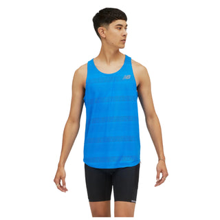 NEW BALANCE MENS Q SPEED JACQUARD TANK | SERENE BLUE - Taskers Sports